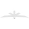 Ekena Millwork Alberta Architectural Grade PVC Gable Bracket, 108"W x 27"H x 6"D x 6"F, 6/12 Pitch GBP108X27X0606ALB00 - alternate 4